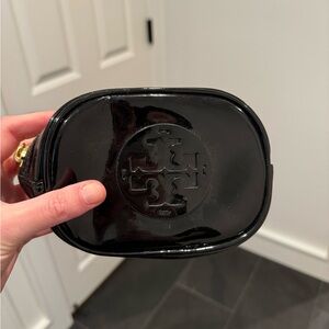 Tory Burch Black Patent Leather Pouch